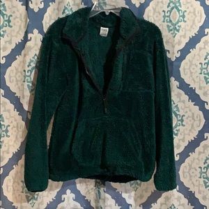 Pink Quarter Zip Sherpa Small